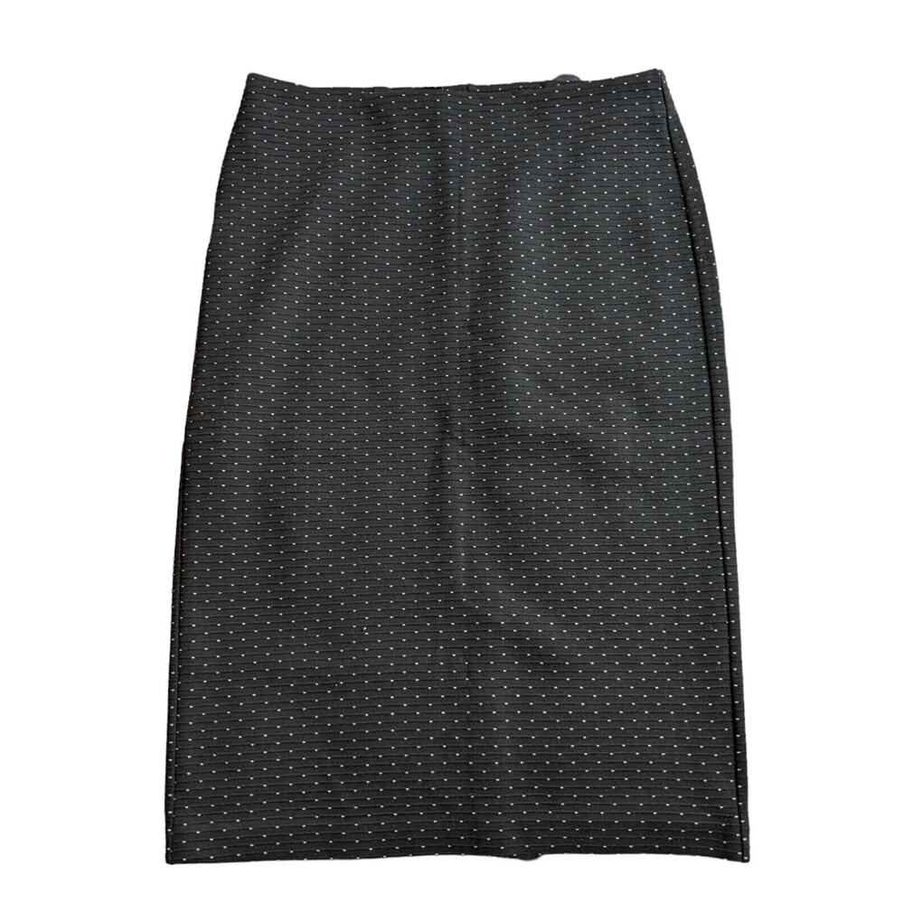 Loft Skirt Women’s Size S Black Polka Dots Pencil Casual NWT